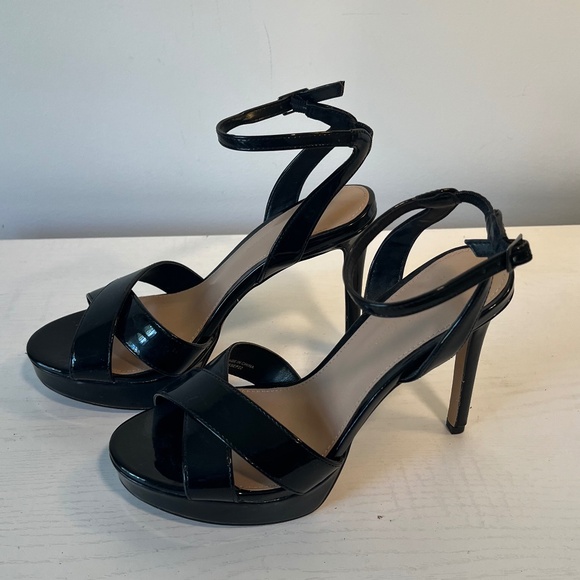 BCBGeneration Niada Sandal Black Patent Heel 6 - Picture 6 of 7